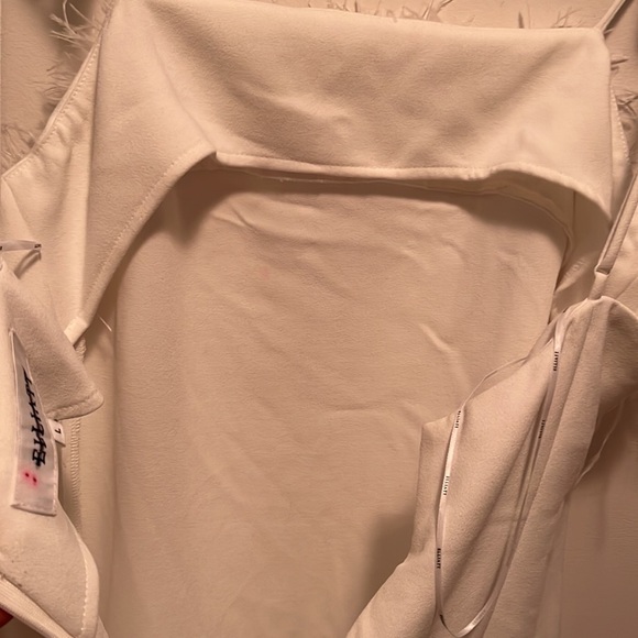 NWT Anthropologie Elliatt Ivory Feather Trim MIDI in Size Large - Picture 13 of 17